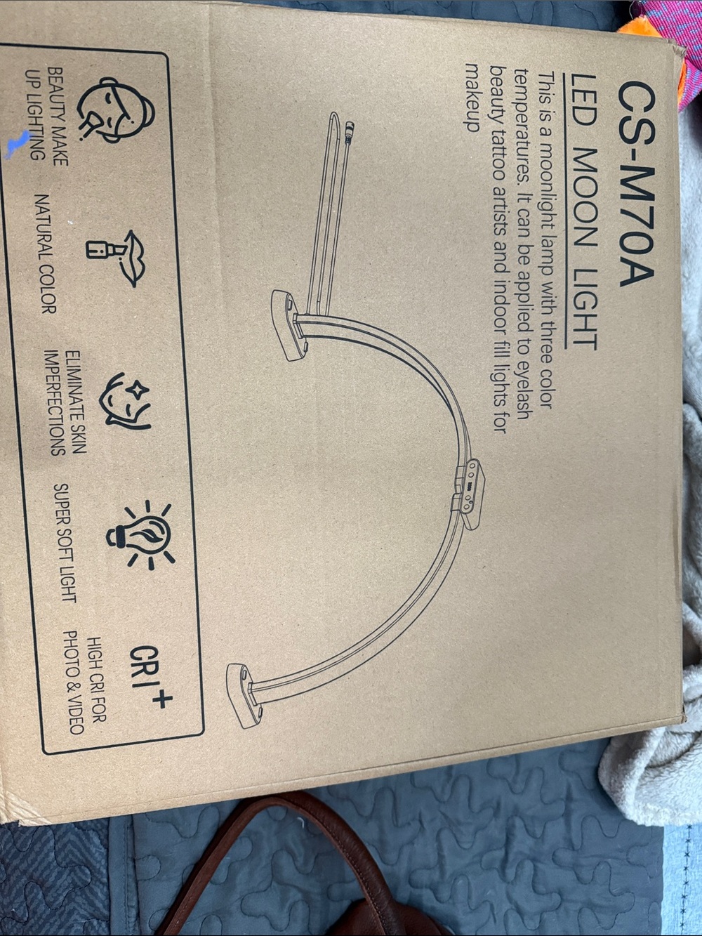 LED Moon Light in Brown Cardboard Packaging